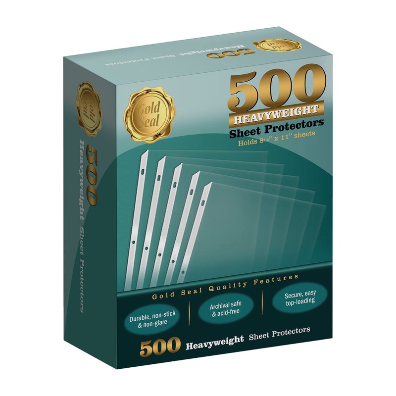 Gold Seal حماة الأوراق الثقيلة الشفافة من جولد سيل 500/علبة 8.5 x 11" - Image 1
